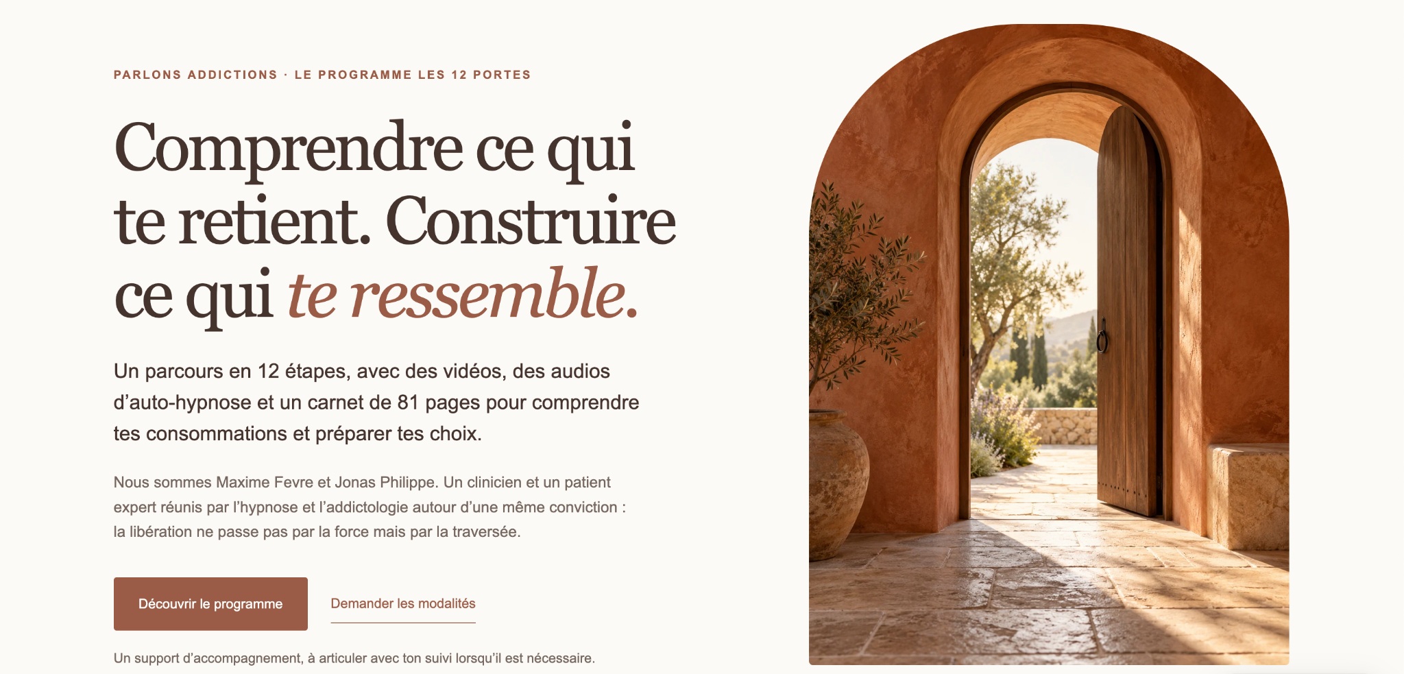 Présentation du programme Les 12 Portes : comprendre ce qui te retient, construire ce qui te ressemble.